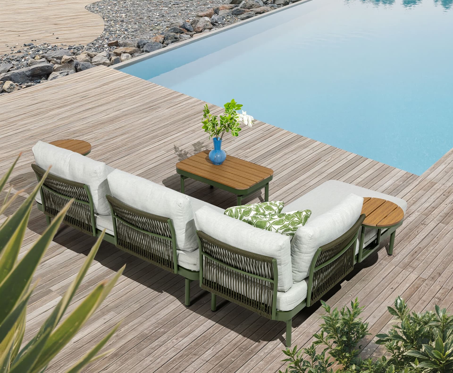 Set Divani Alumini Gjelbër